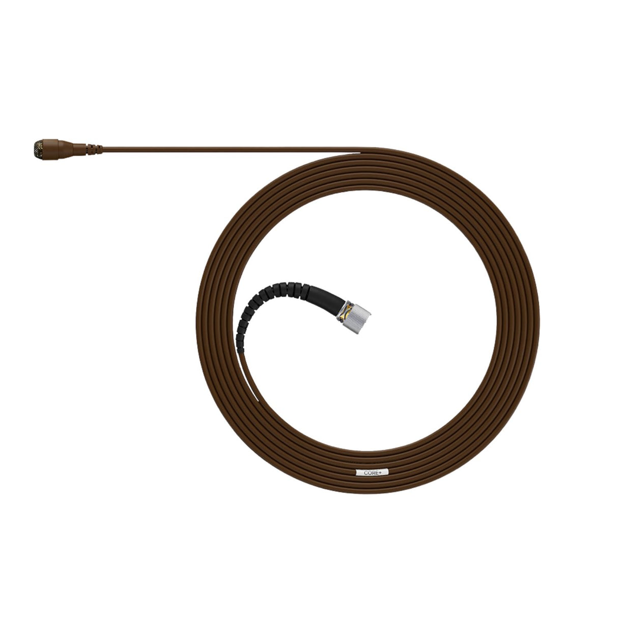 Brown DPA 4060 CORE+ MicroLock microphone on a white background.