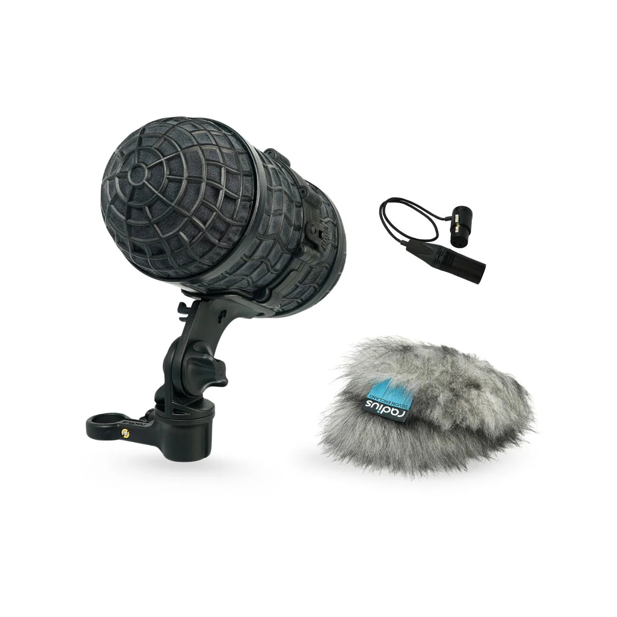 RADIUS Mini-ALTO 115 & RAD-2 Kit with 3-Pin XLR Cable Grey Fur