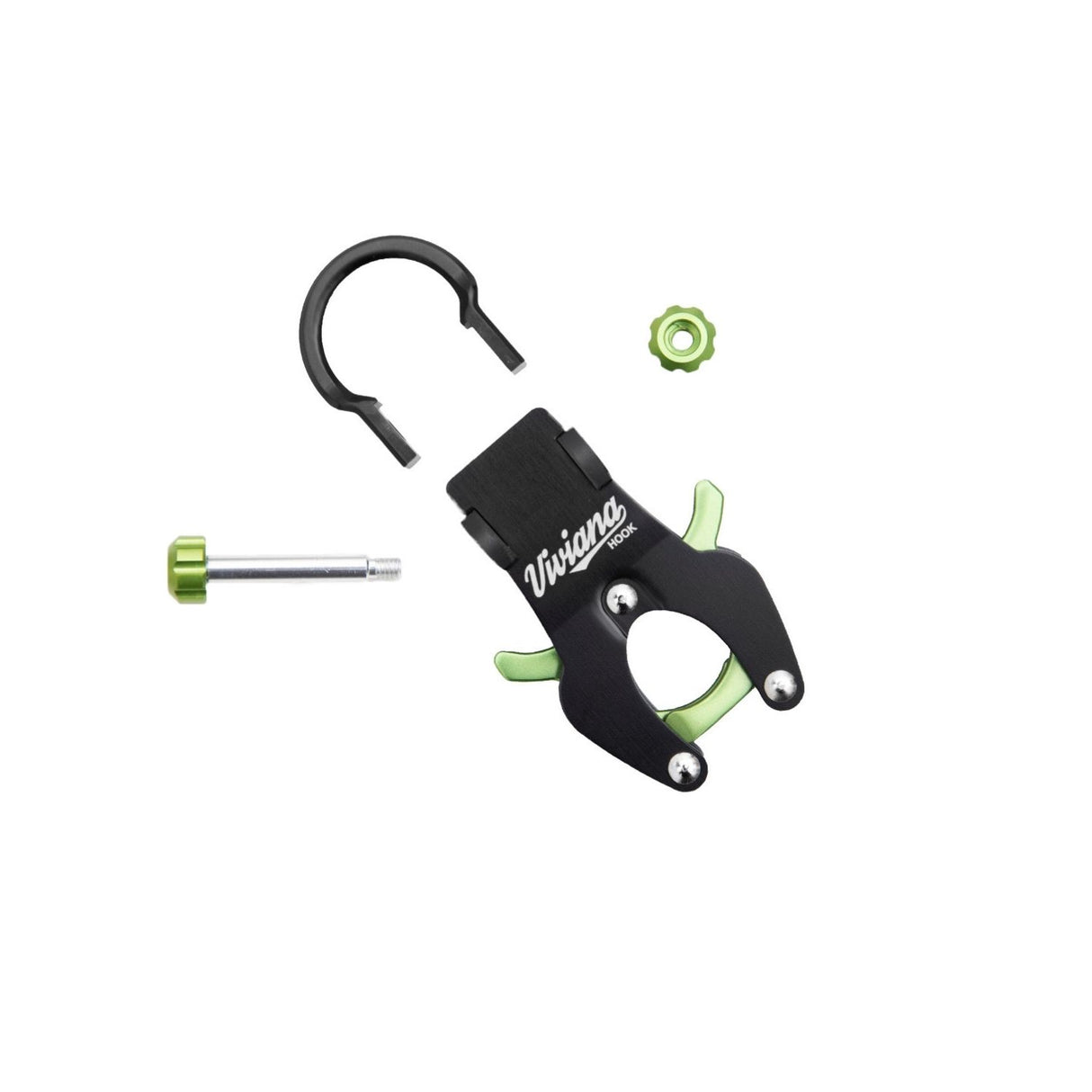 Deconstructed Viviana Green Hook on a white background.