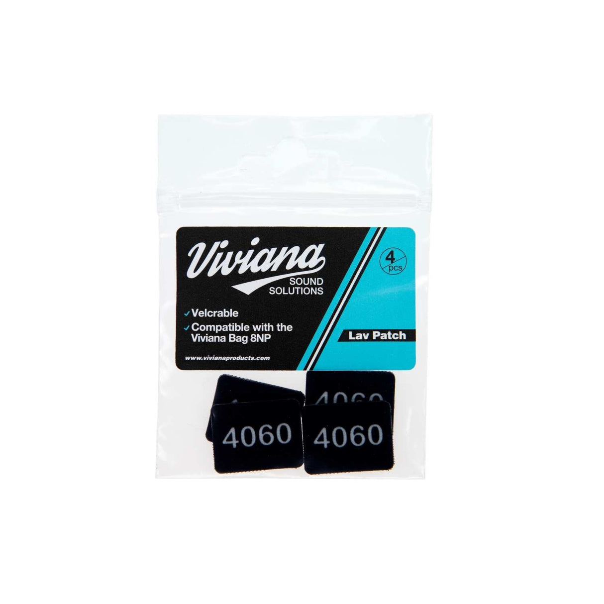 Black Viviana Lav Patch for 4060 on a white background.