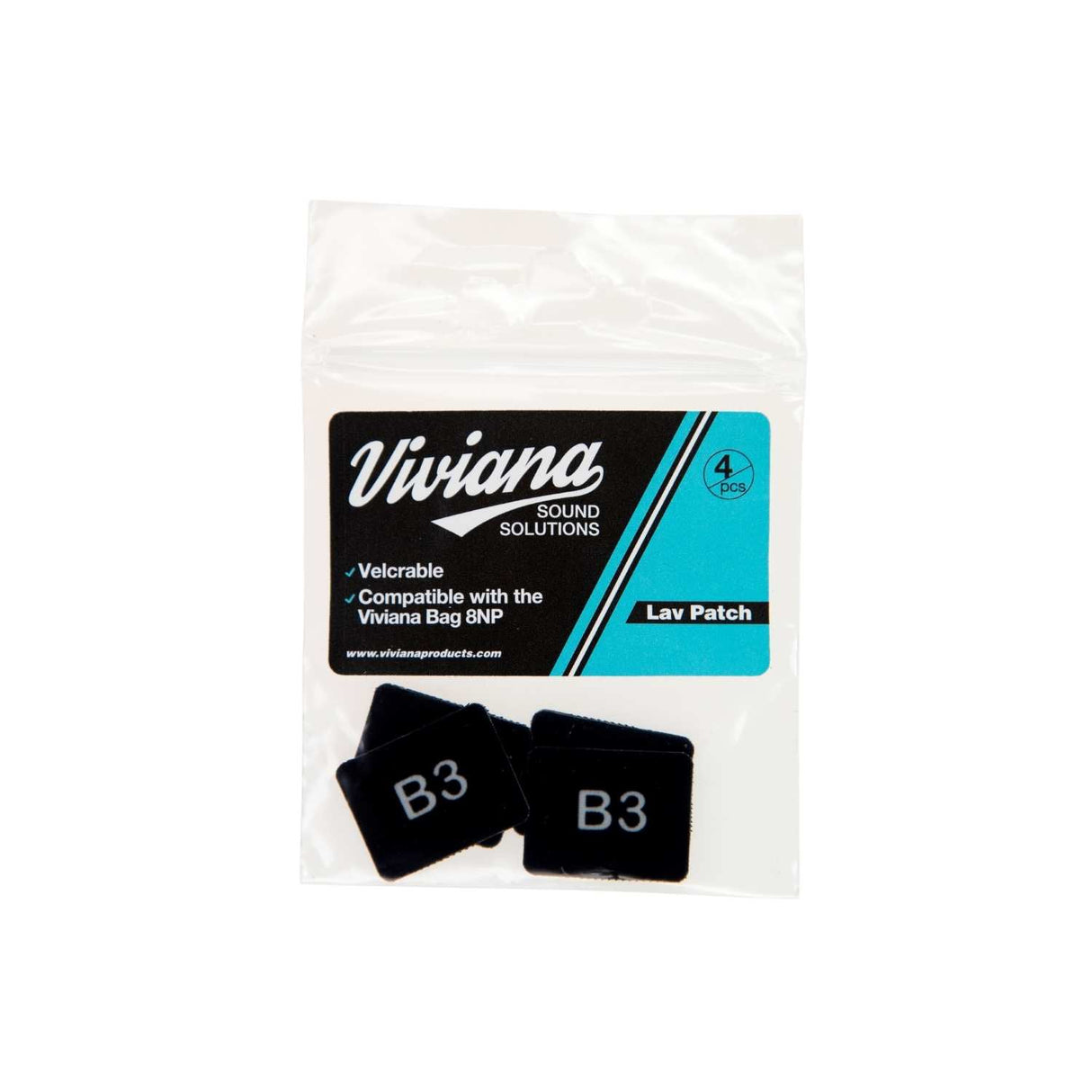 Black B3 Lav Patch, on a white background.