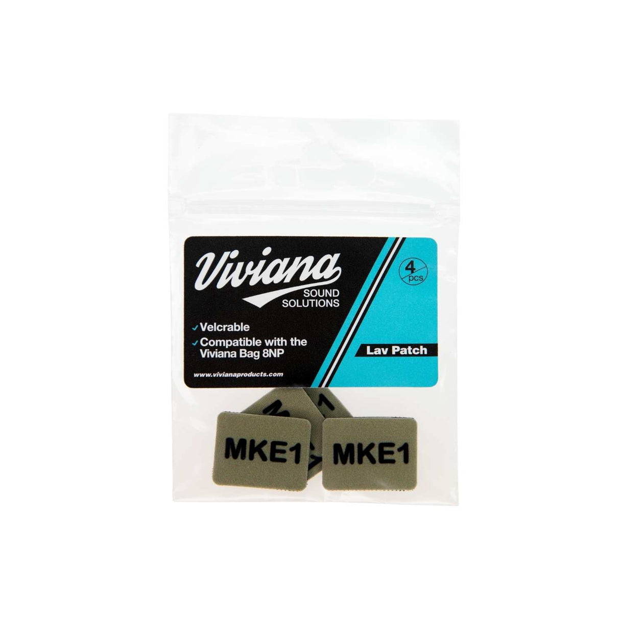 Beige MKE1 Lav Patch on a white background.