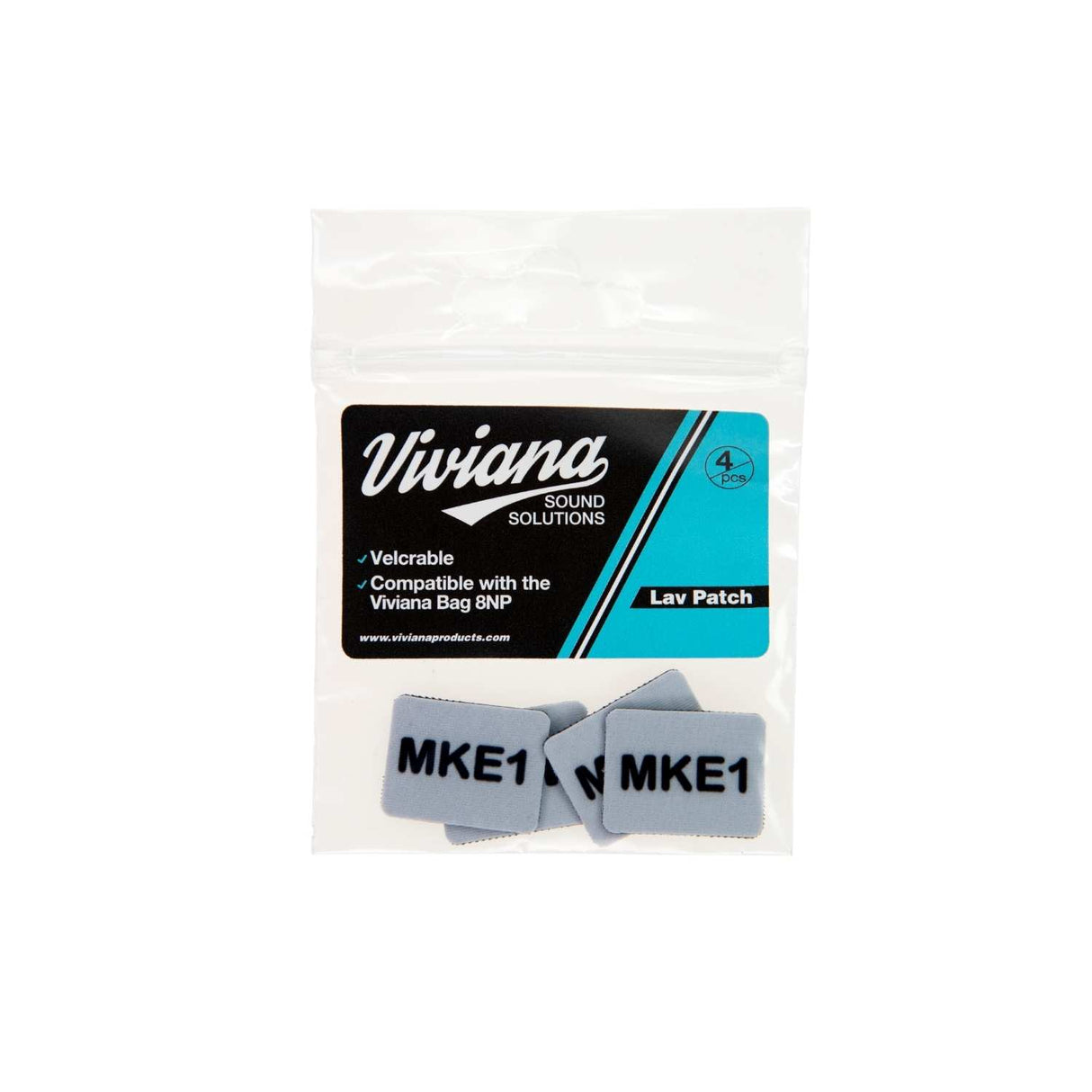 White MKE1 Lav Patch on a white background.