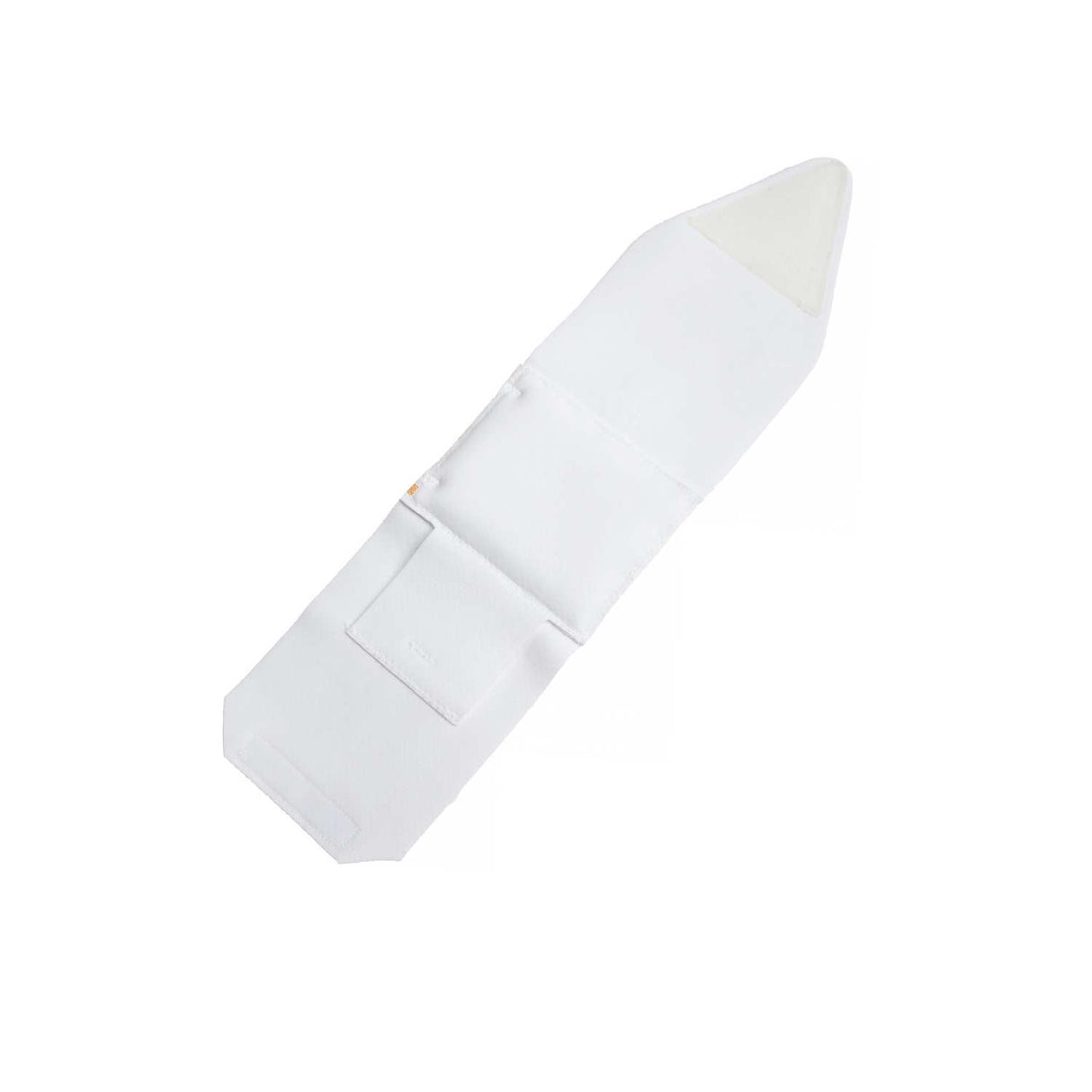 White Ankle Puffy Pouch on a white background.