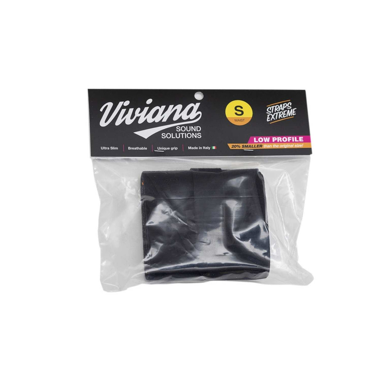 Black S LP waist strap, on a white background.