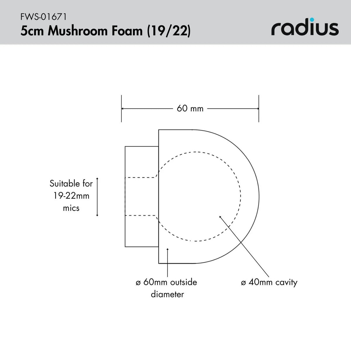 RADIUS 5cm Mushroom Foam (19/22)