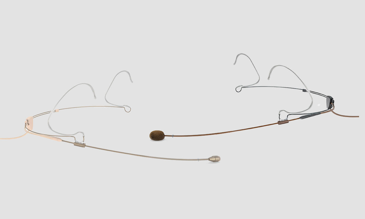 beige and brown 4466 4488 headsets on off-white back ground  