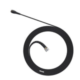 dpa 4060 miniature microphone with microlock connector in black colided up on a white background  