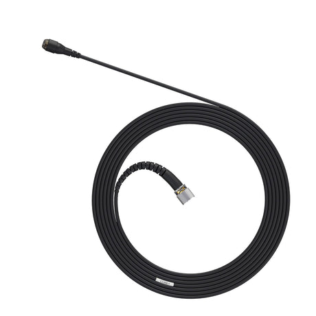 dpa 4060 miniature microphone with microlock connector in black colided up on a white background  