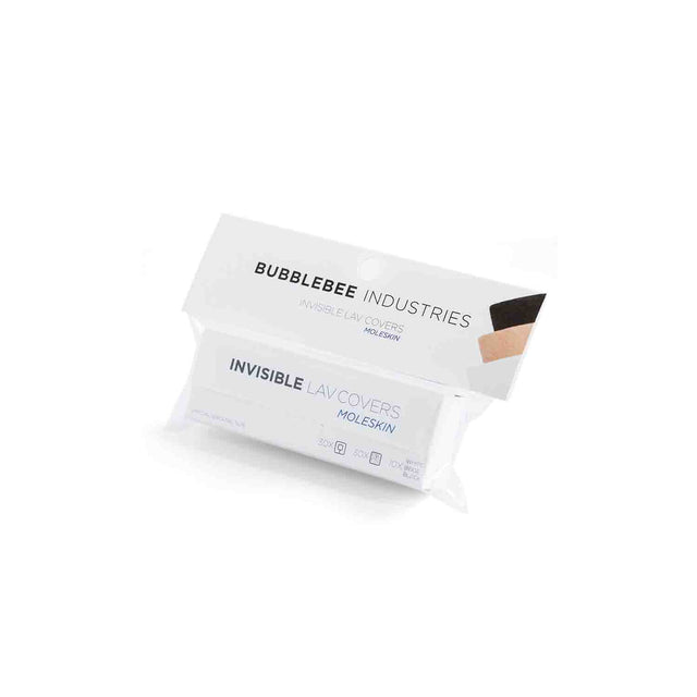 Bubblebee Industries Invisible Lav Covers Moleskin small pack, on a white background