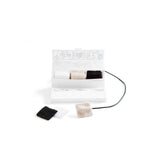 Bubblebee Industries Invisible Lav Covers Moleskin, small open pack, with mic, on a white background