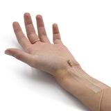 BBI Invisible Skin Tape on arm with mic, on a white background