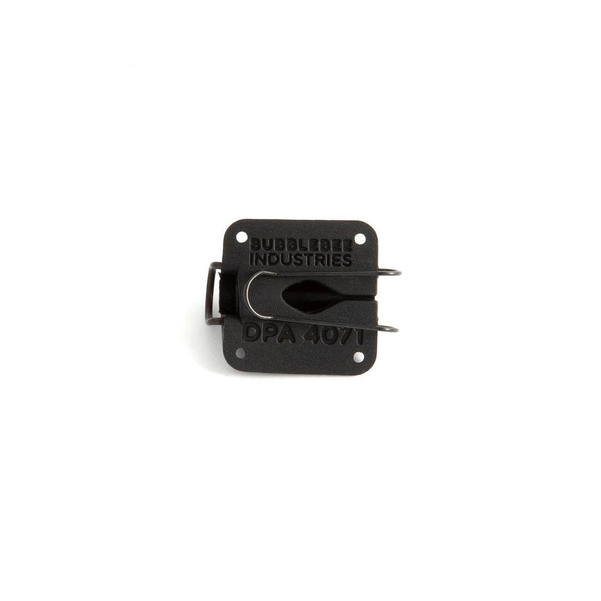 Bubblebee Industries black Lav Concealer for DPA 4071, base view, on a white background
