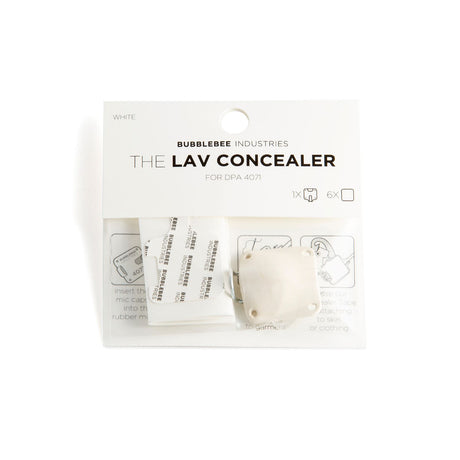Packaging of White  Bubblebee Industries Lav Concealer for DPA 4071, on a white background