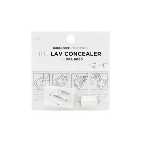 Package of White Bubblebee Industries Lav Concealer for DPA 6060 on a white background