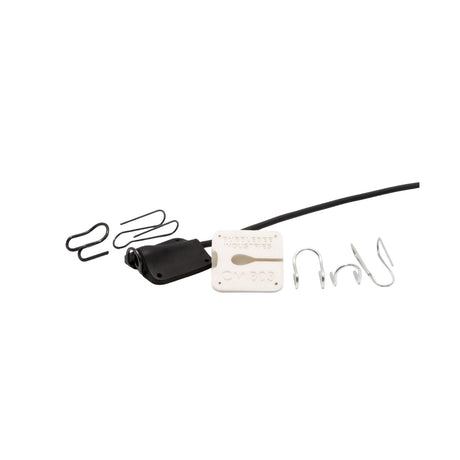 Two BBI Lav Concealers for Countryman B3, with clips, guards, and mic, on a white background