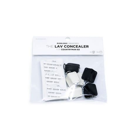 Packaged product BBI The Lav Concealer for Countryman B3, 6 pack, on a white background.