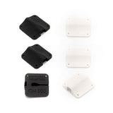 Bubblebee Industries 3x Black and 3x White Lav Concealers for Countryman B3, on a white background