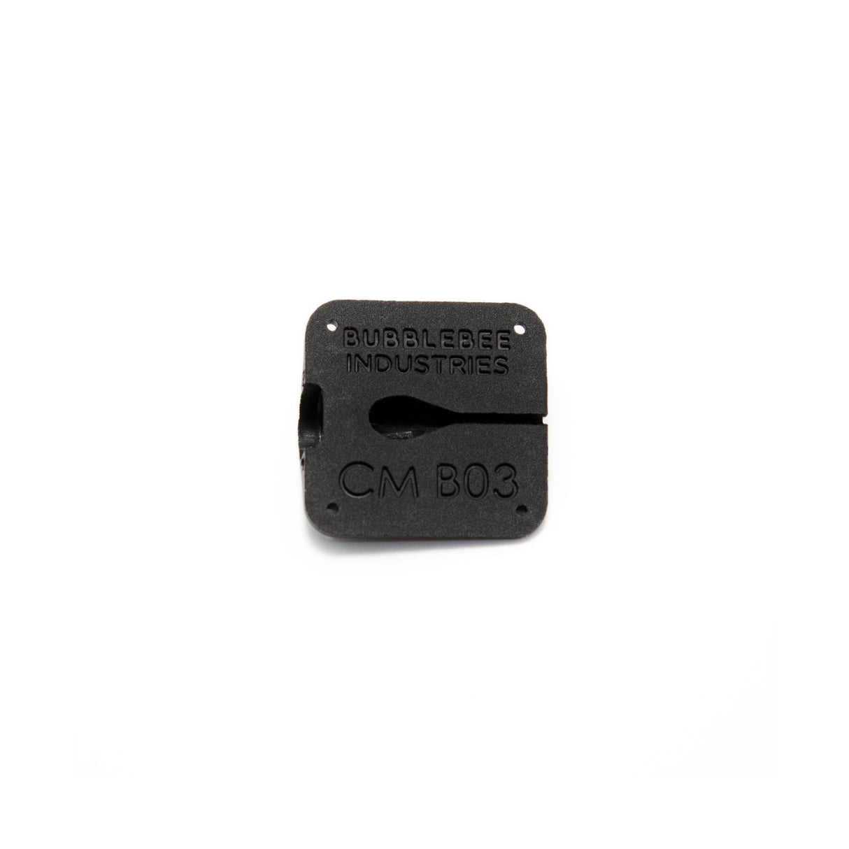 Black Bubblebee Industries Lav Concealer for Countryman B3, base view, on a white background