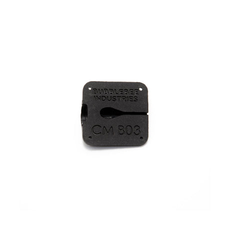 Black Bubblebee Industries Lav Concealer for Countryman B3, base view, on a white background