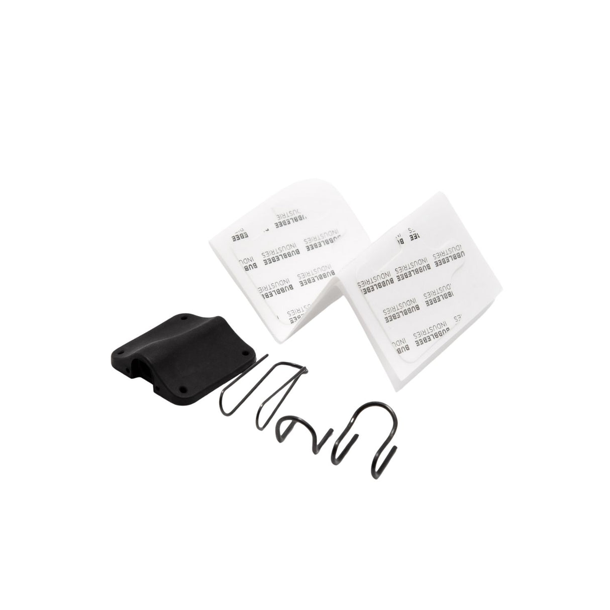 Black Bubblebee Industries Lav Concealer for Countryman B3, with accessories, on a white background