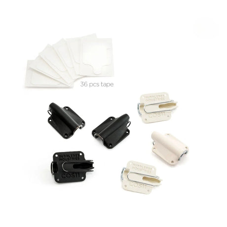 BBI Lav Concealers for COS-11, with tape, on a white background