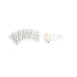 BBI White Lav Concealer  with accessories, on a white background