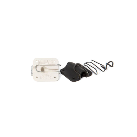 One white and one black Lav Concealer for Sony ECM-77 on a white background