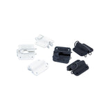 3 black and 3 white Lav Concealers for Sony ECM-77 on a white background