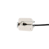 One white Lav Concealer for Sony ECM-77, base view, on a white background