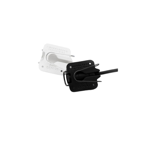 One white and one black Lav Concealer for Sony ECM-V1 on a white background.