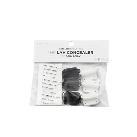 Packaged 6-pack BBI Lav Concealer for Sony ECM-V1 on a white background