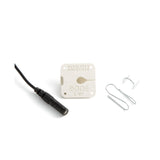 BBI White Lav Concealer for Rode Lav with accessories, on a white background