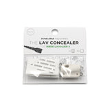 Packaging of White Bubblebee Industries Lav Concealer for Rode Lavalier II on a white background