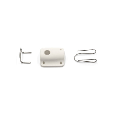 White Bubblebee Industries Lav Concealer for RØDE Lav II, with clip and guard, on a white background