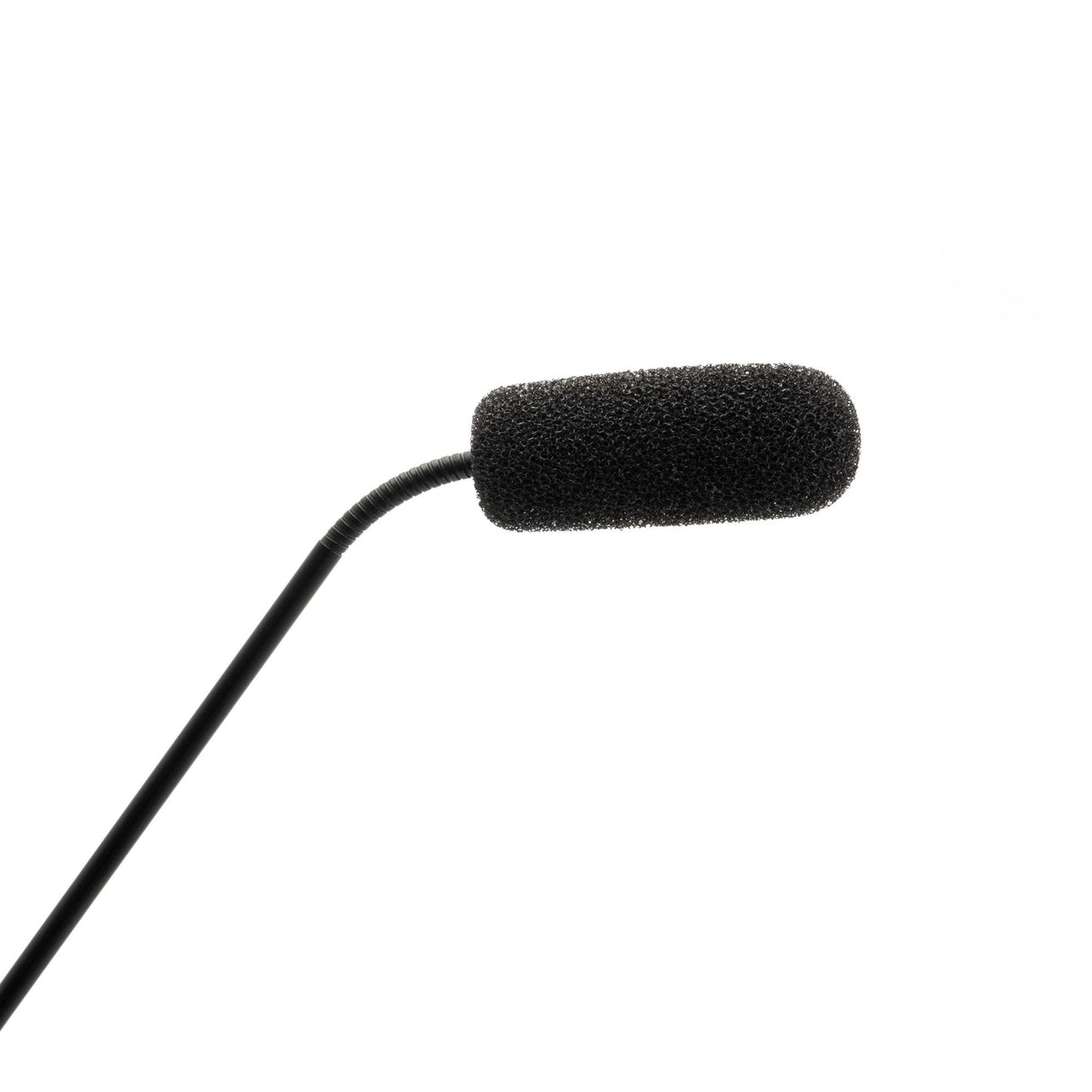 Black foam on microphone, on a white background