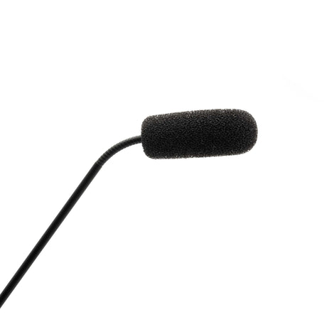Black foam on microphone, on a white background