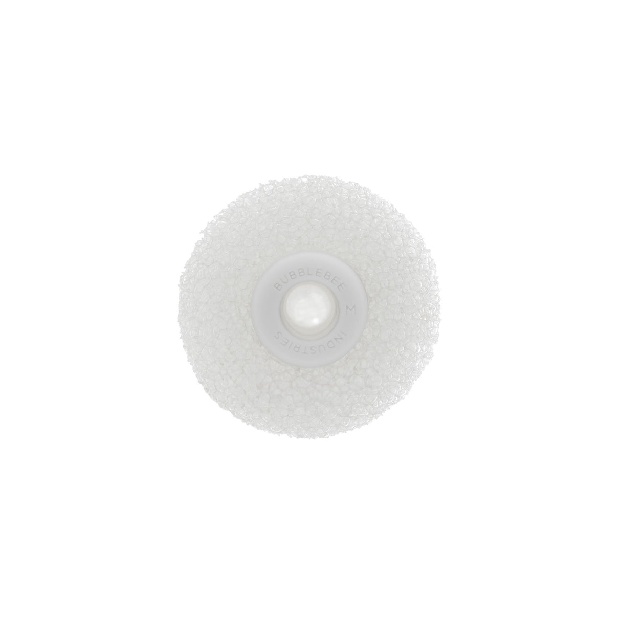 White foam opening, on a white background