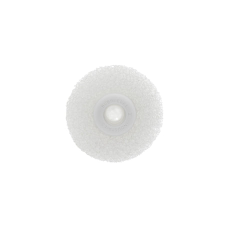 White foam opening, on a white background