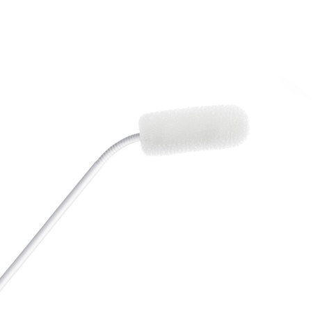 White foam on a microphone, on a white background