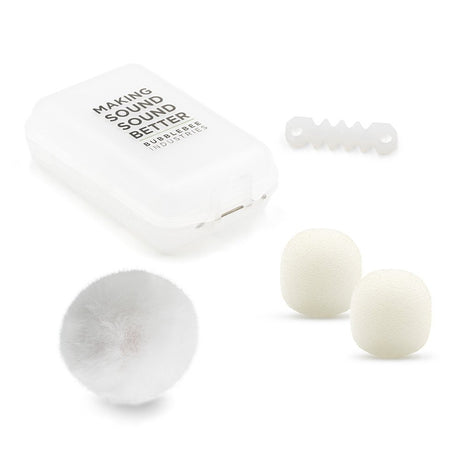 Bubblebee Industries Accessory Case (closed) with white Windbubble, foams, Cable Saver, on a white background