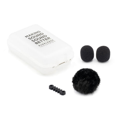 Black Windbubble, foams, Cable Saver, Accessory Case (closed), on a white background