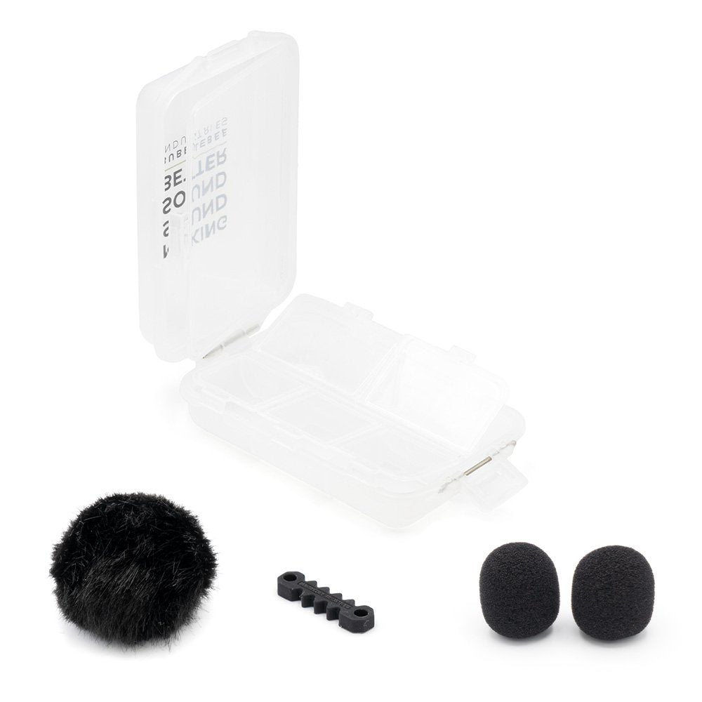 Black Windbubble, foams, Cable Saver, Accessory Case, on a white background