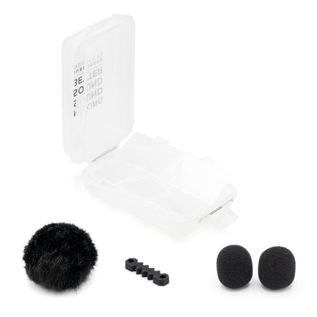 Black Windbubble, foams, Cable Saver, Accessory Case, on a white background