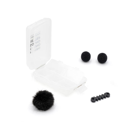 Black Windbubble, foams, cable saver, with Accessories Case, on a white background