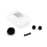 Black Windbubble, foams, cable saver, with Accessories Case (closed), on a white background