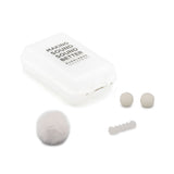 White Windbubble, foams, cable saver, with Accessories Case (closed), on a white background