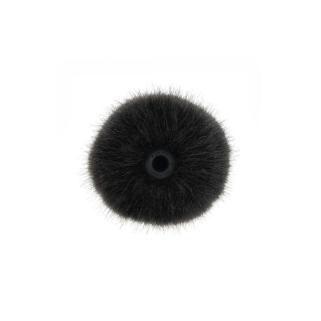 Bubblebee Industries Black Windkiller SE for DPA 4098, rubber mount view, on a white background