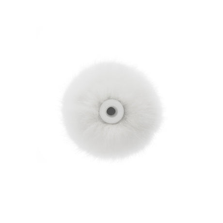 Bubblebee Industries White Windkiller SE for DPA 4098, rubber mount view, on a white background