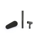 DPA 2017 microphone, mic holder, black foam, on a white background
